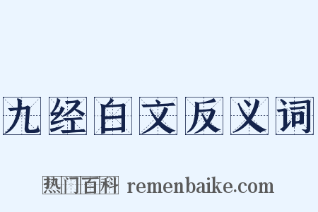 九经白文反义词是什么意思的图片
